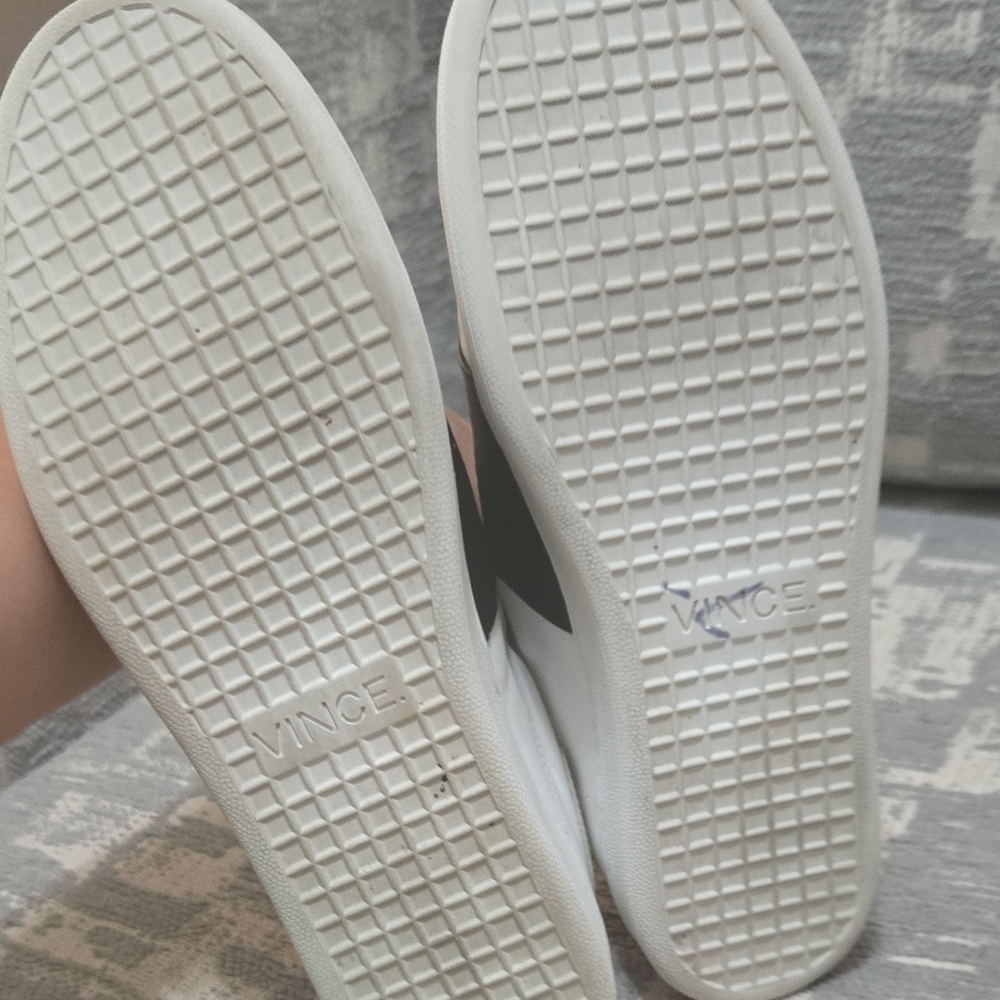 Vince White and Black Slip-On Sneakers - Picture 10 of 12